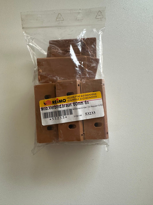 Möbelverbinder mit Kappen 6er Set