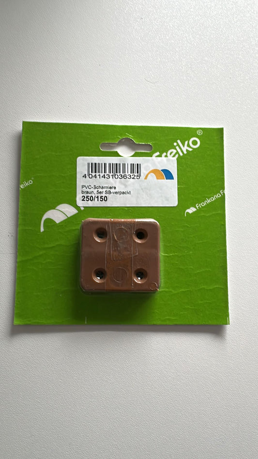 PVC Schaniere braun 5er Set